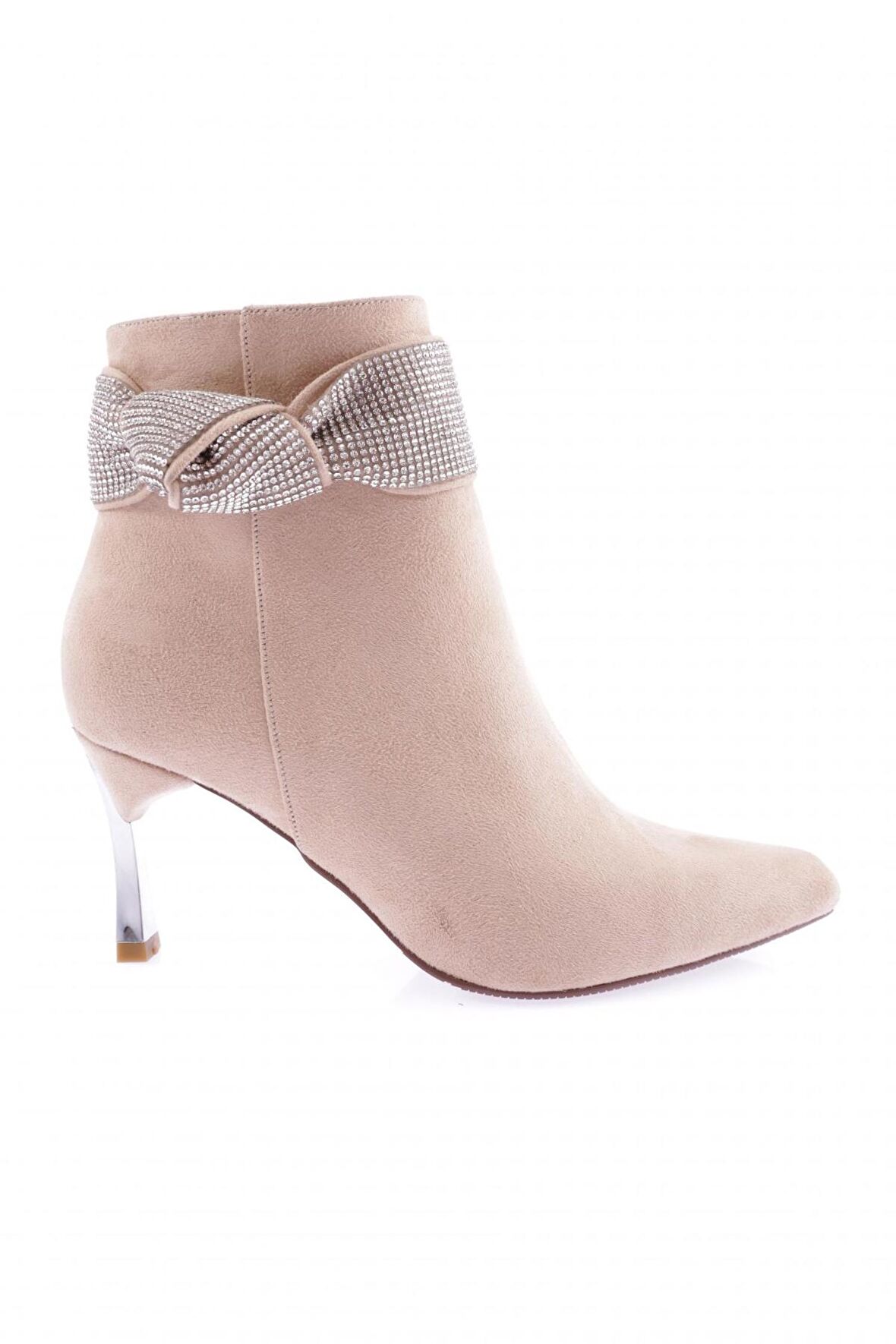 Dgn K100-22K Kadın Silver Taşli Topuklu Bot