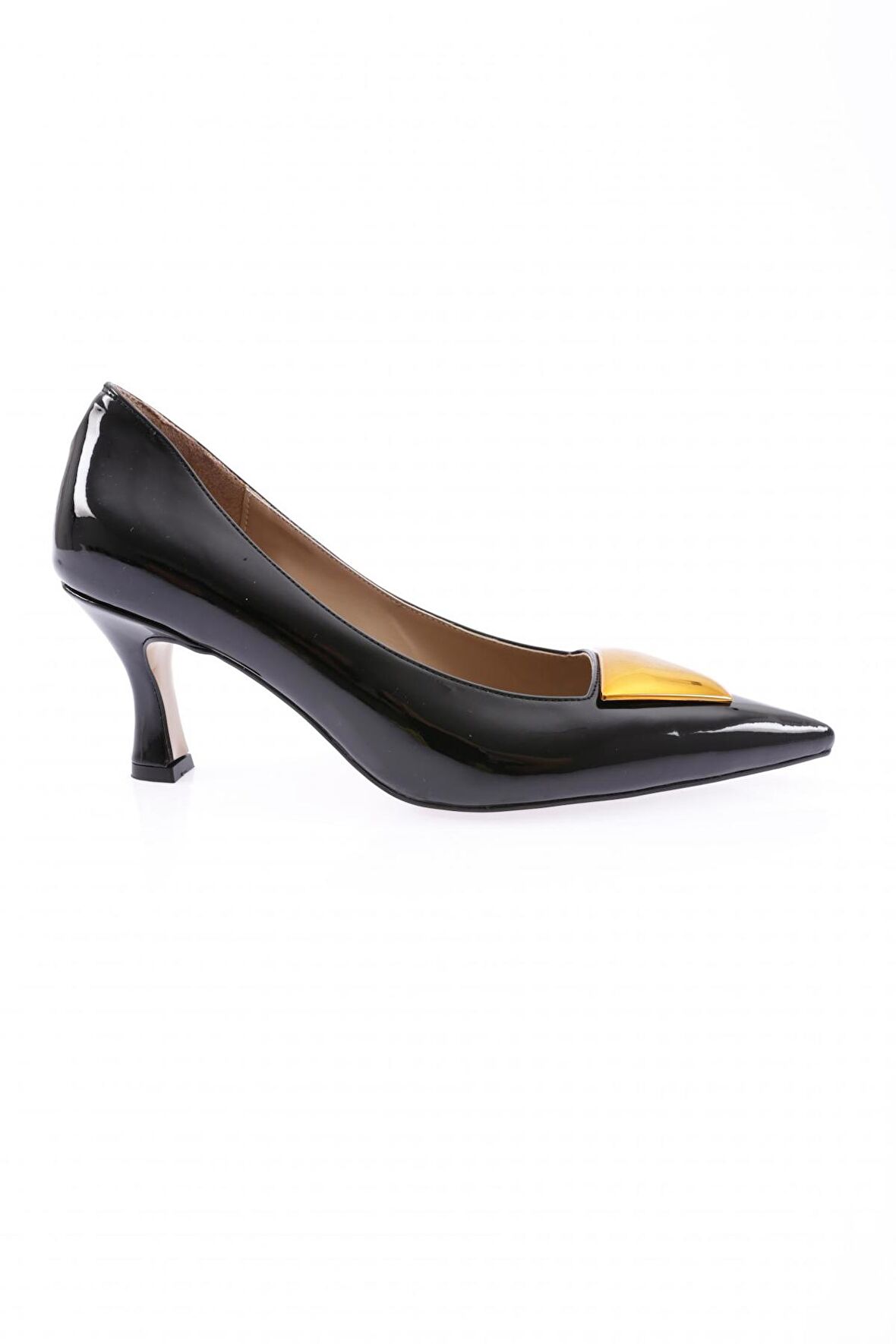 Dgn 2063-22K Kadın Sivri Burun Üçgen Tokali Kadeh Topuk Ayakkabi