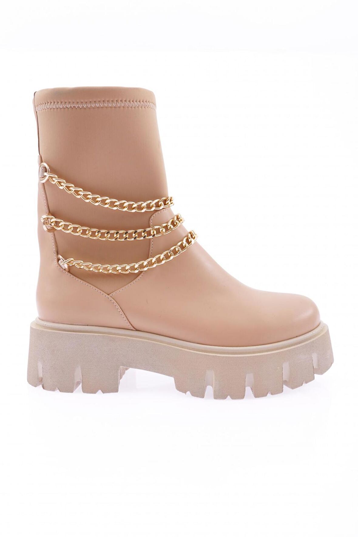 Dgn Es806 Kadın Kalin Zincir Aksesuarli Bot