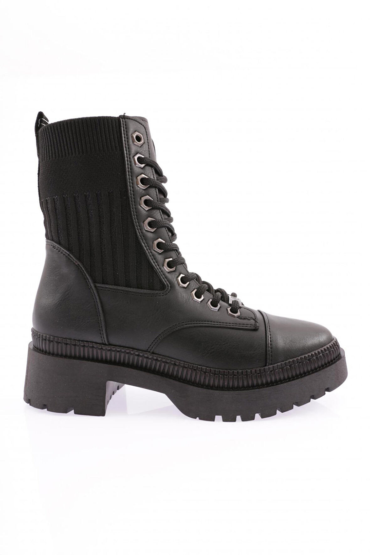 Dgn K9060 Kadın Triko Detayli Bağcikli Bot