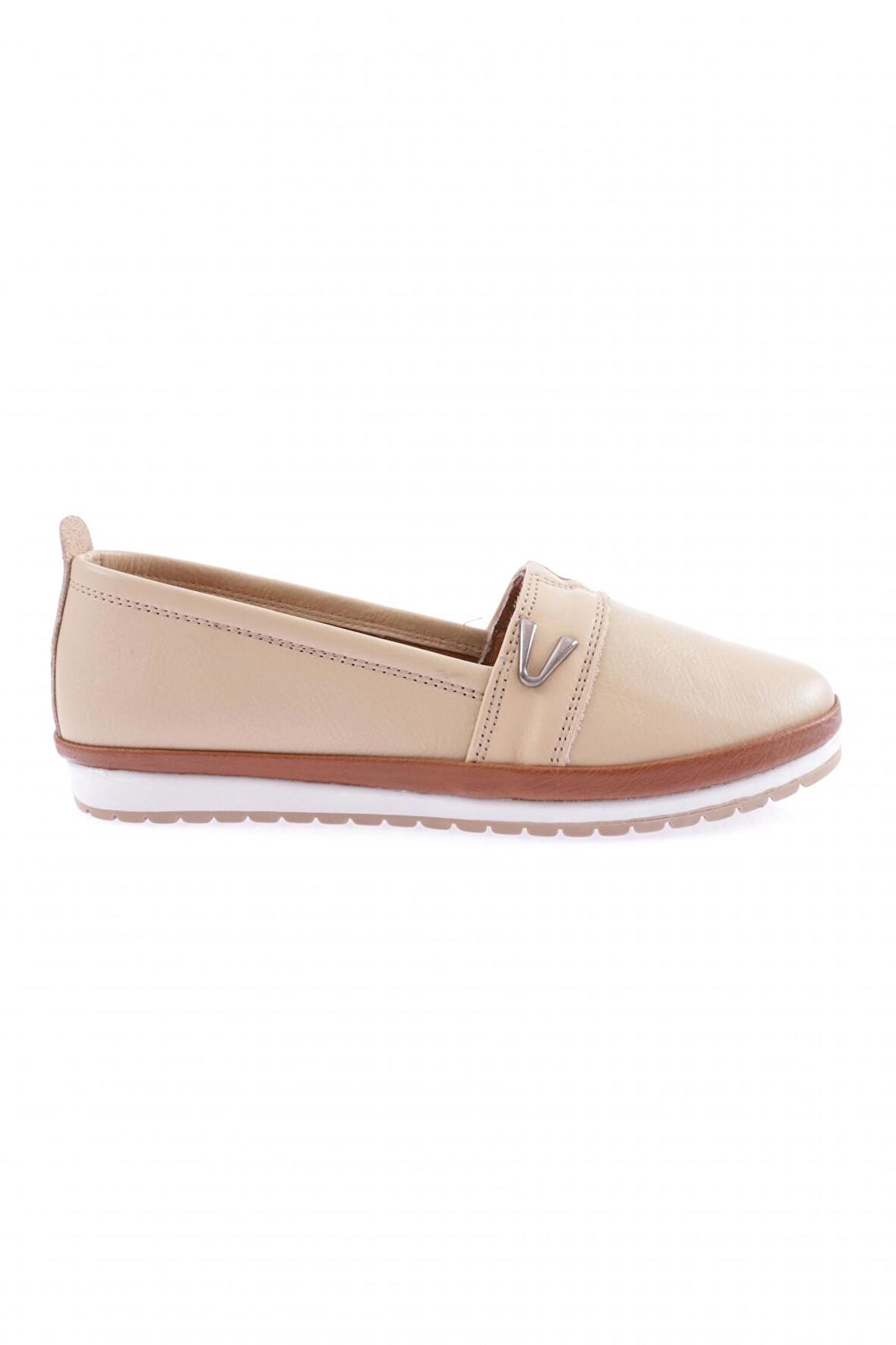 Dgn 805-D-22Y Kadin Düz Yan V Toka Comfort Ayakkabi