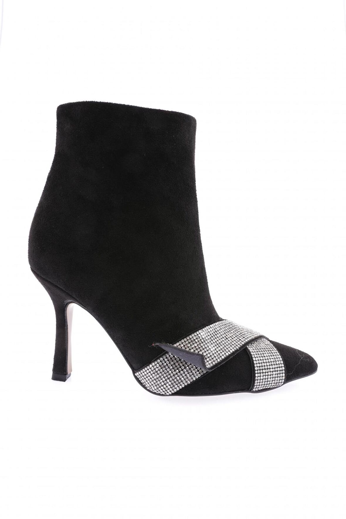 Dgn 5725-424 Çarpaz Taş Detayli  Kadın  Topuklu Bot