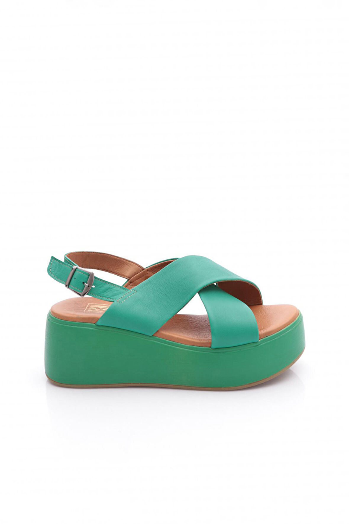 Dgn 6003 Kadin Çapraz Bantli Kalin Taban Sandalet