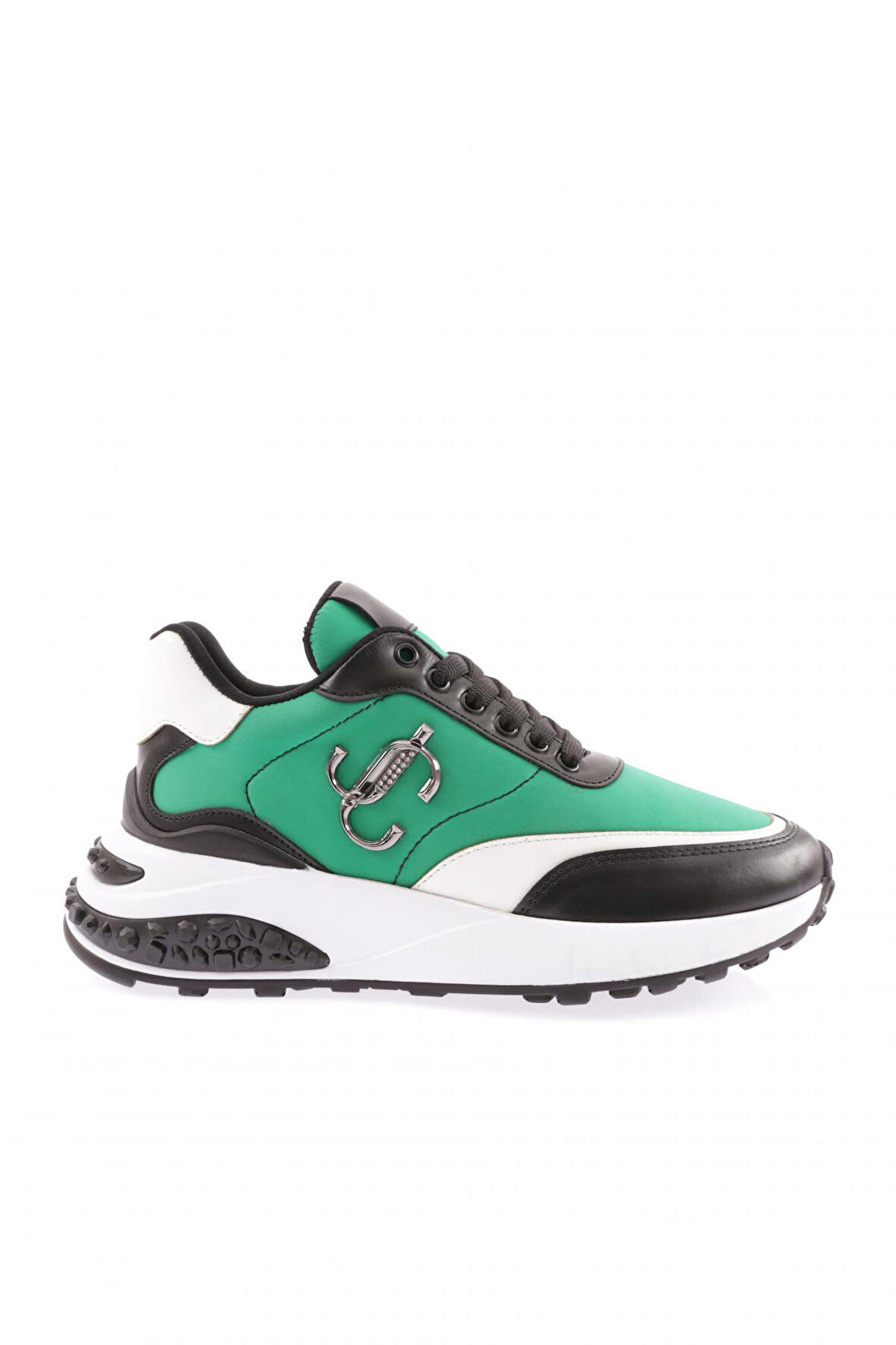 Dgn 022-22K Kadın Kalin Taban Metal Aksesuarli Bağcikli Sneakers Ayakkabi