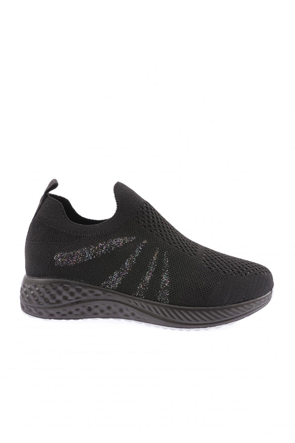 Dgn 832-23Y Kadin Yanlari Simli Lazerli Sneaker Ayakkabi