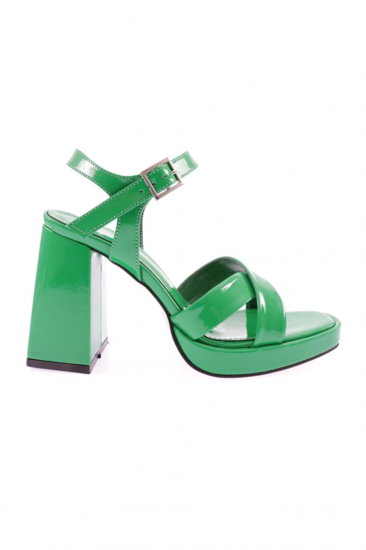 Dgn 7750-23Y Kadin Çapraz Bant Alçak Platform Yüksek Topuk Sandalet