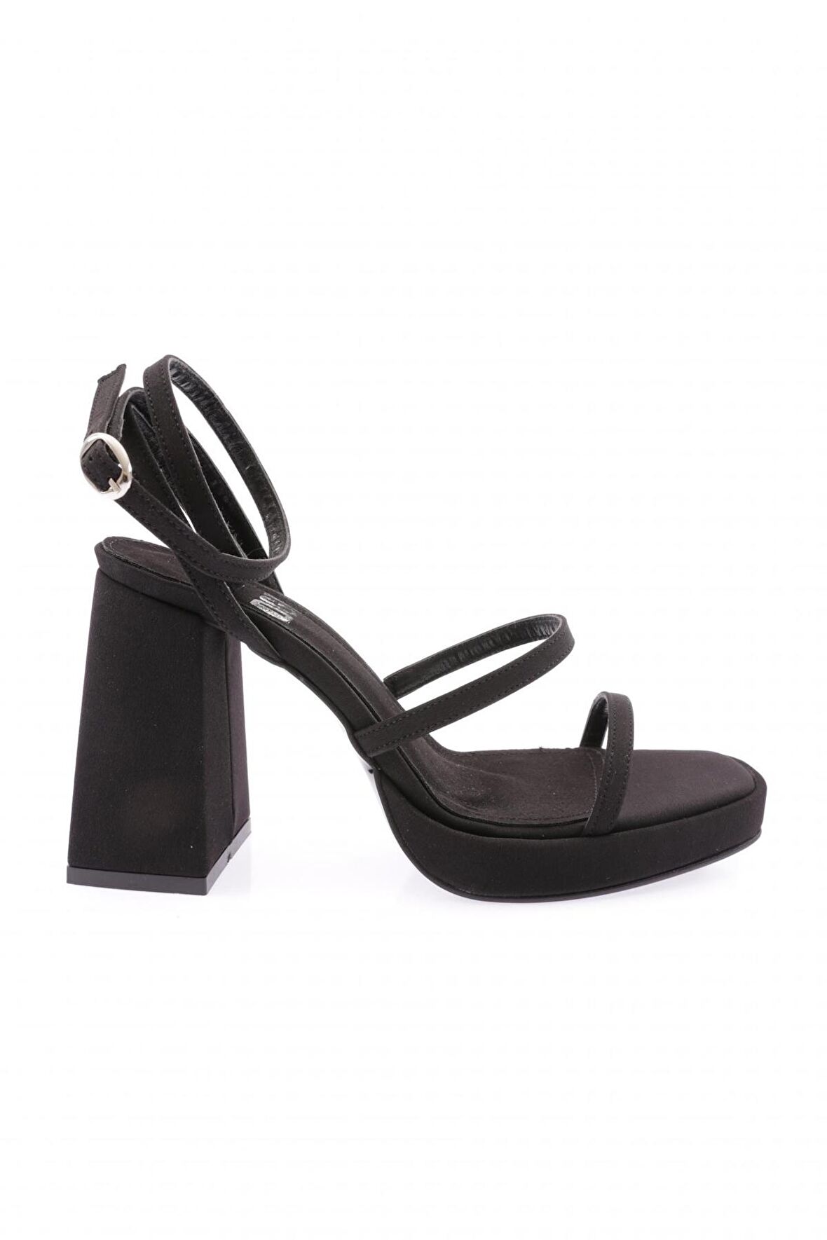 Dgn 7755-23Y Kadin Tek  Bant Alçak Platform Yüksek Topuk Bilekten Bağli Sandalet