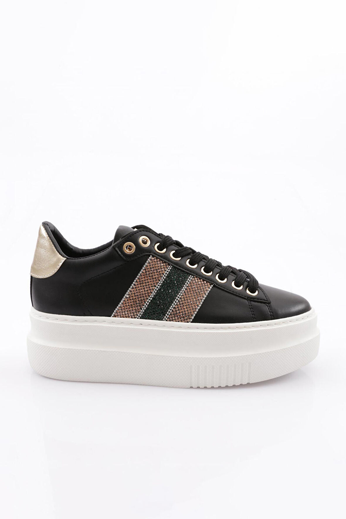 Dgn Es865 Kadın Kalin Silver Taşli Sneakers Ayakkabi