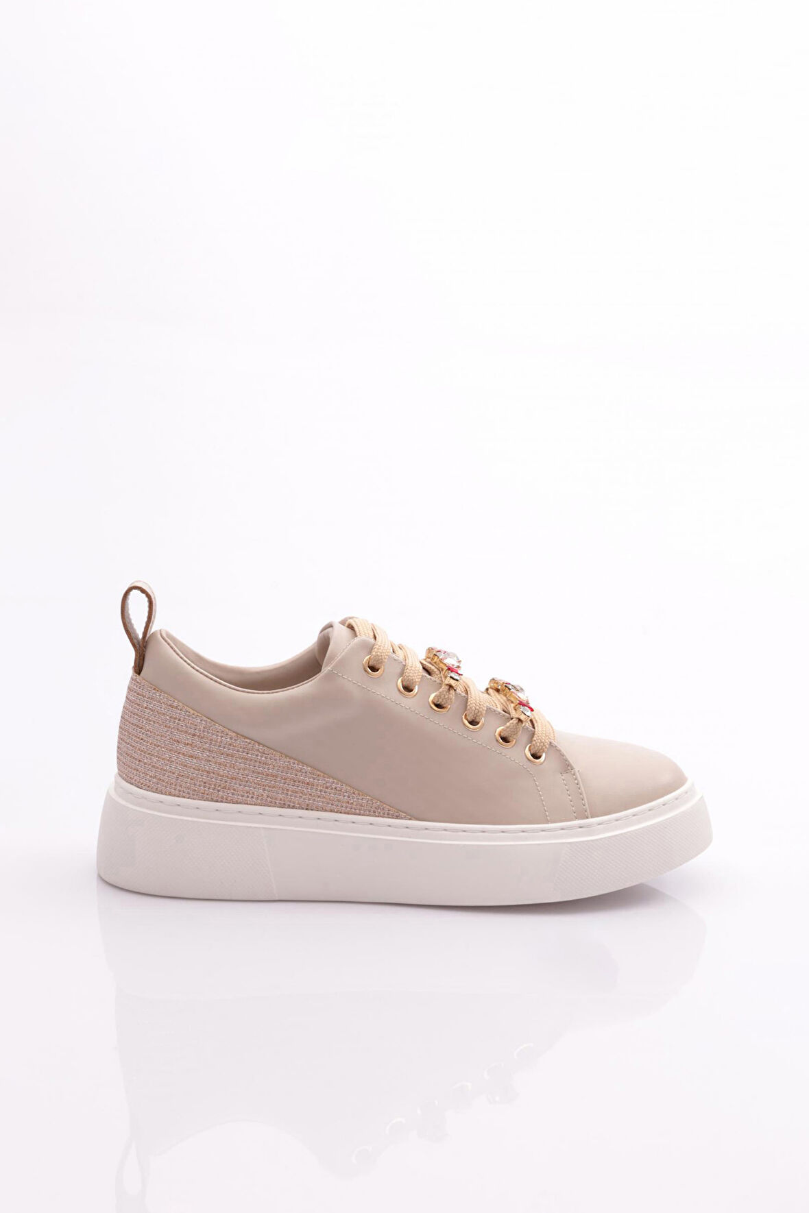 Dgn Es863 Kadin Kalin Renkli Kristal Taşli Sneakers Ayakkabi