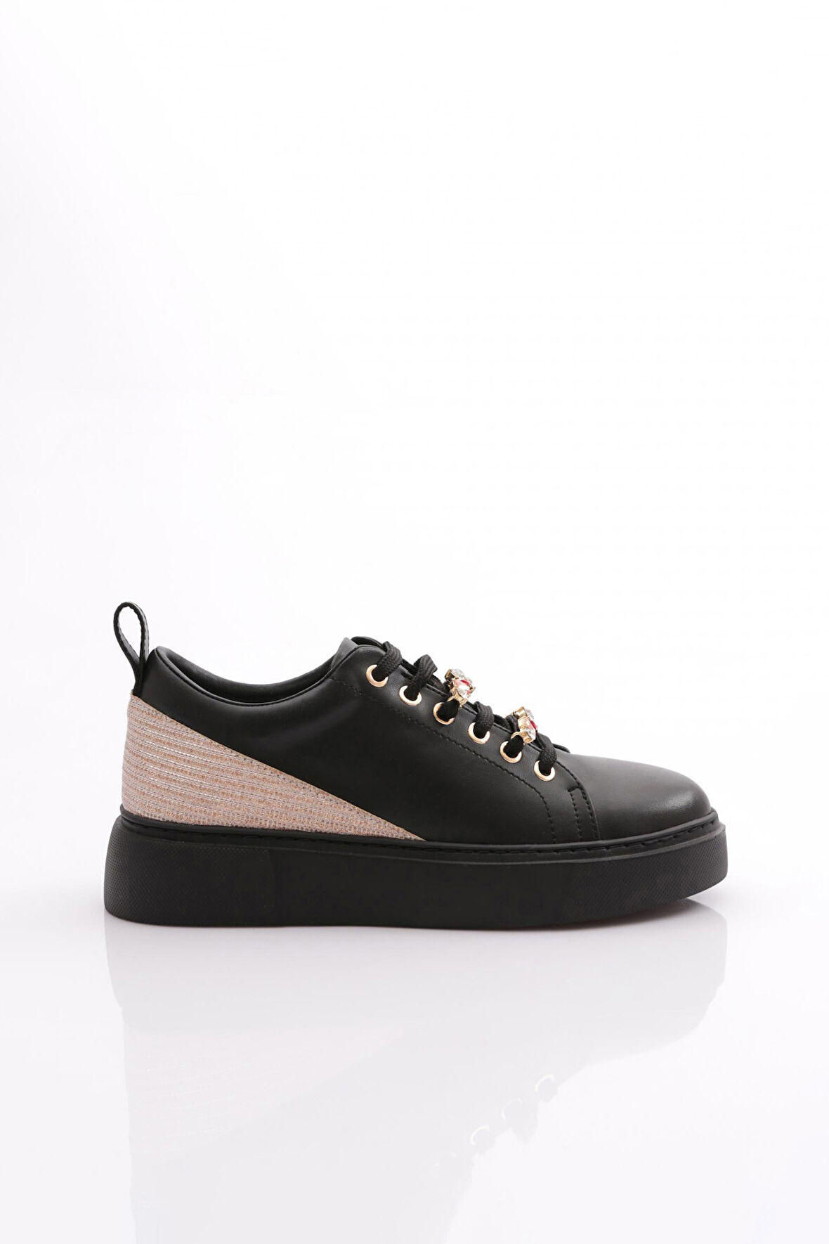 Dgn Es863 Kadin Kalin Renkli Kristal Taşli Sneakers Ayakkabi