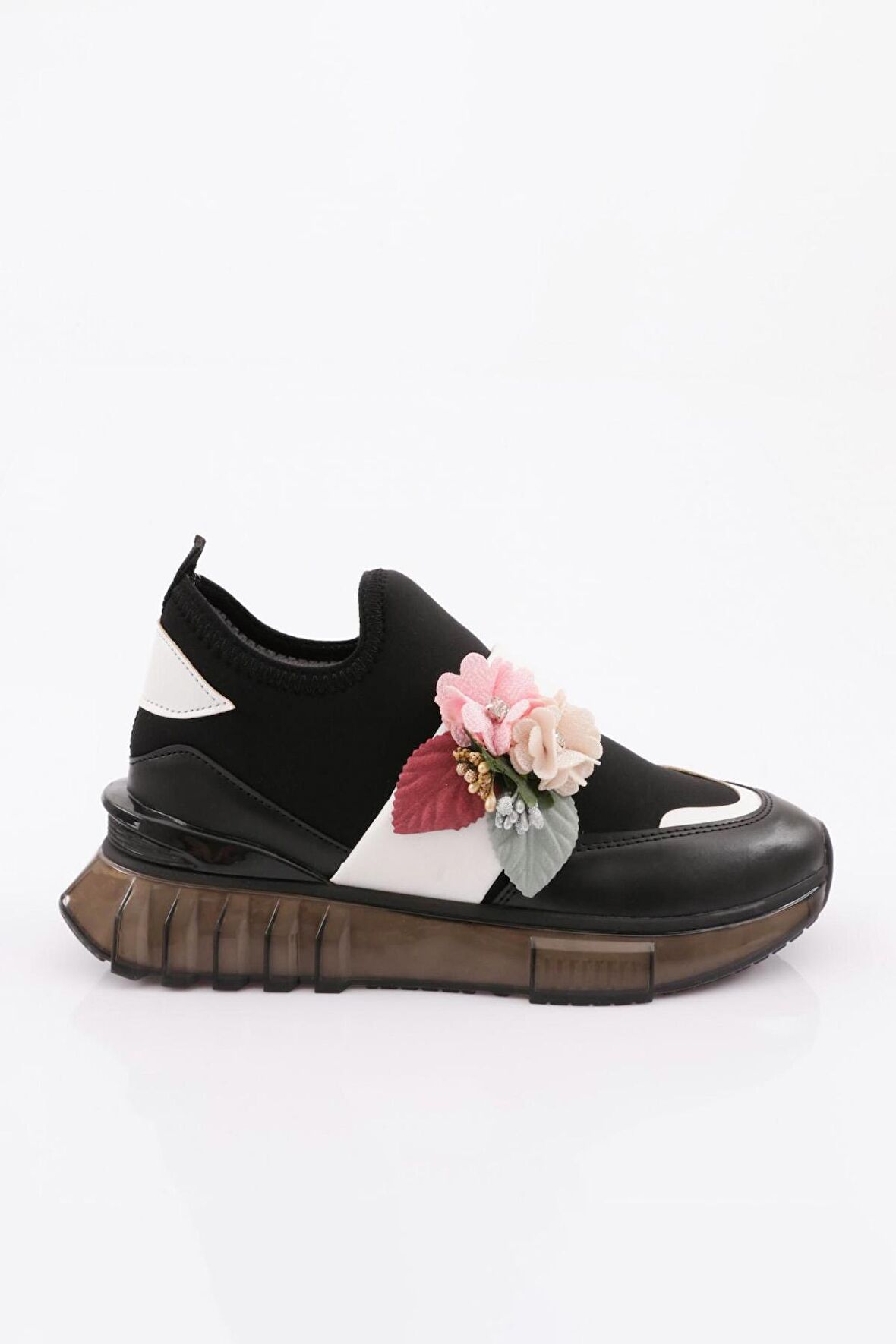Dgn 240 Kadın Çiçek Detayli Sneakers