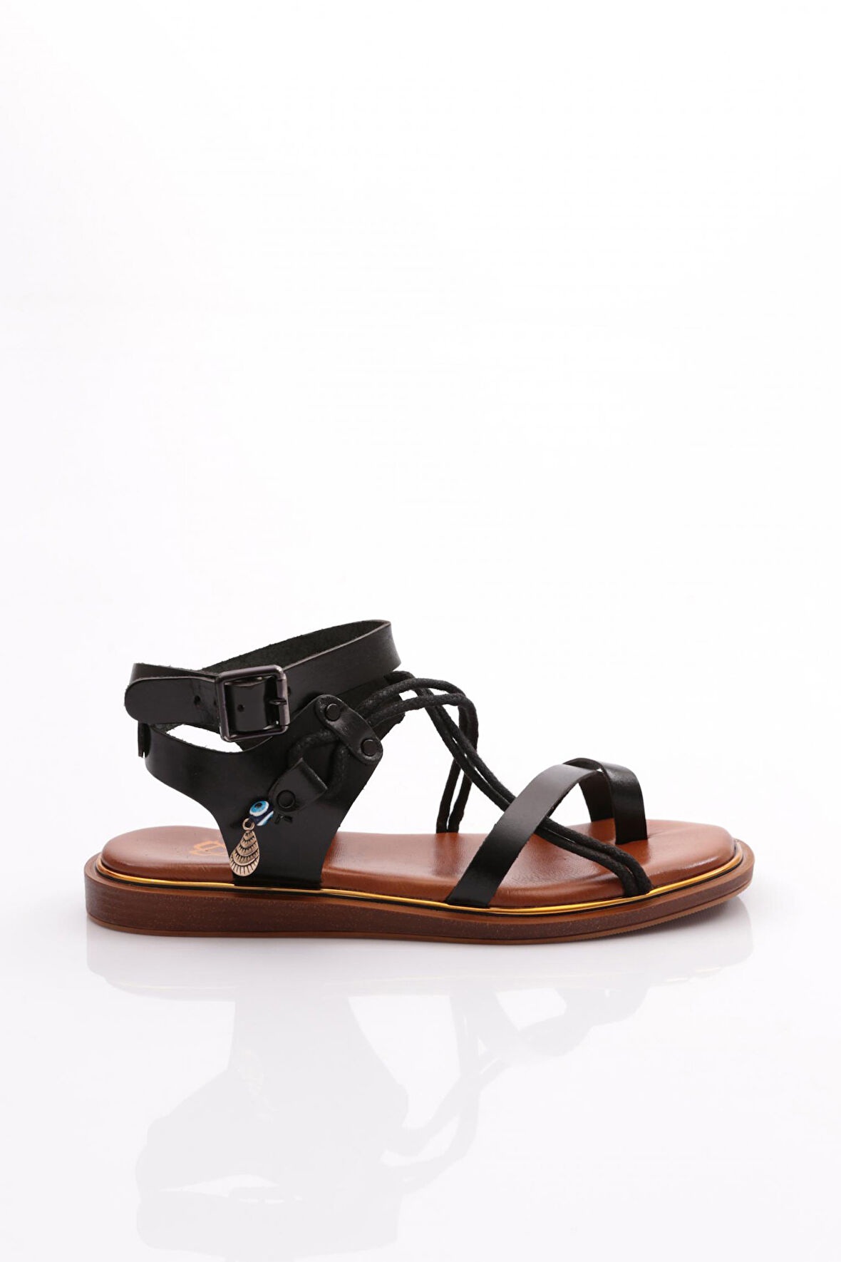 Dgn Dgn 310 Kadin Parmak Arasi Yani Boncuklu Sandalet