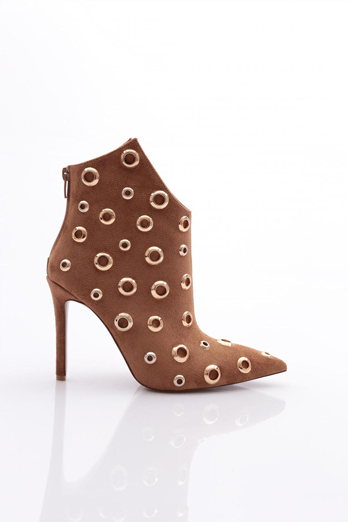 Dgn 1122 Kadın Çember Desenli Topuklu Bot