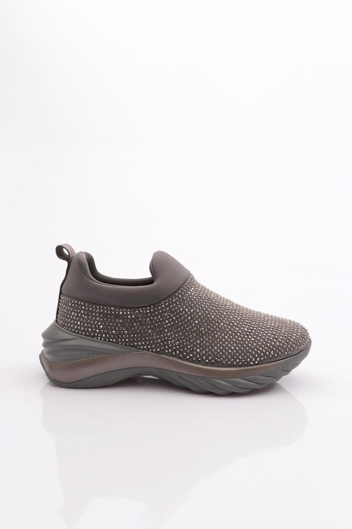 Dgn 730 Kadın Kalin Taban Bağcikli Sneaker Ayakkabi