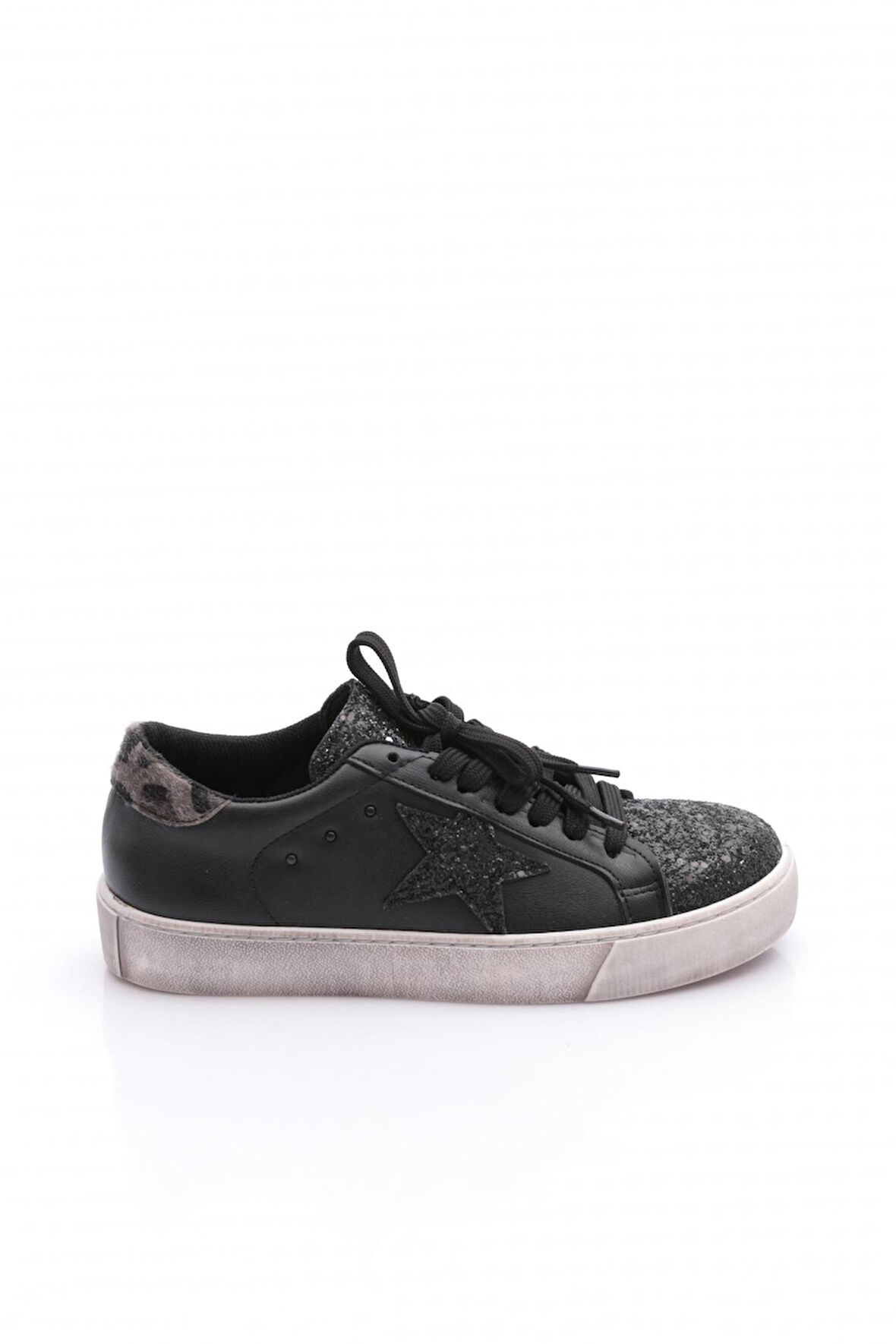 Dgn Pm54-K1021 Kadin Yildiz Desenli Sneaker Ayakkabi