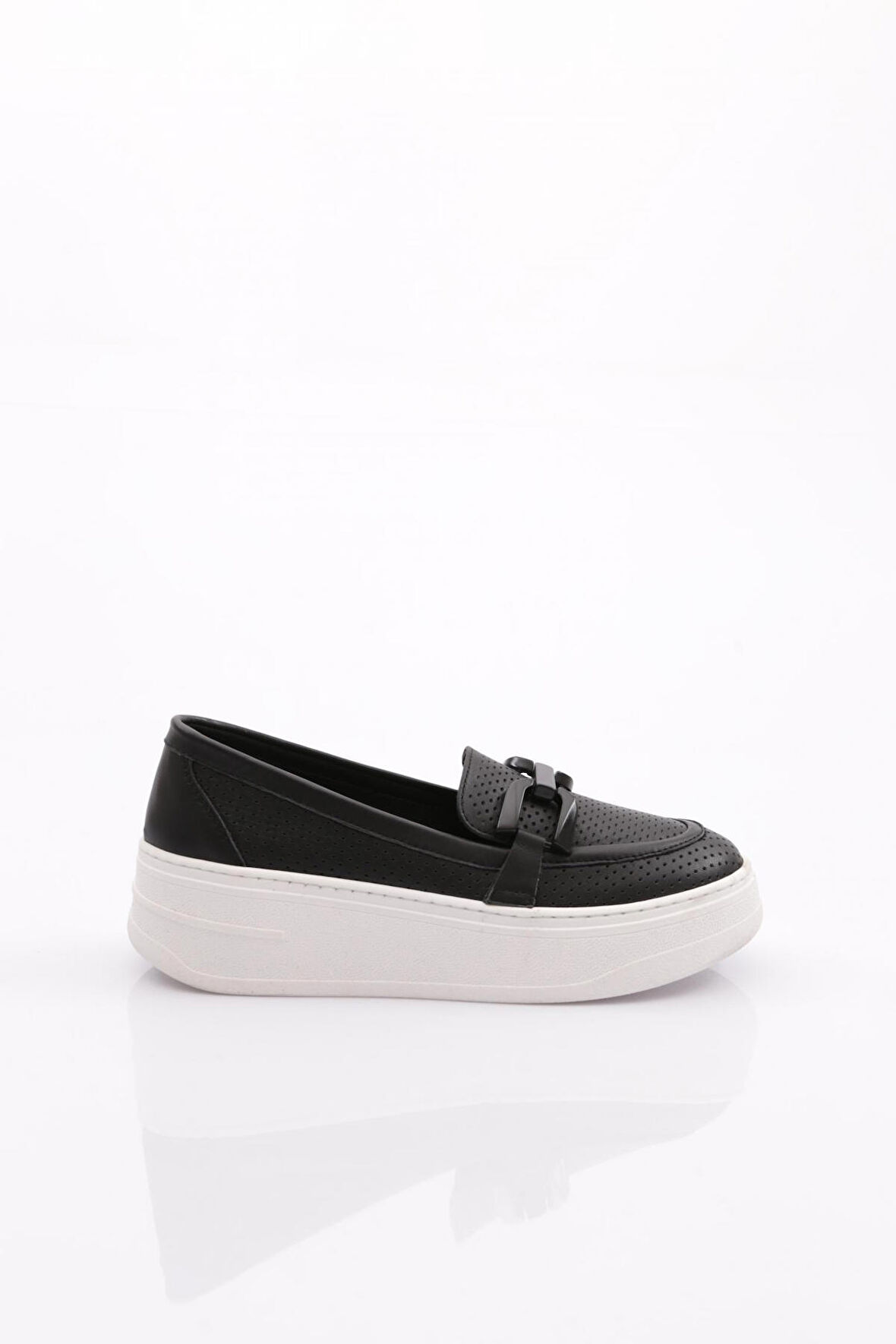 Dgn 480 Kadin Metal Tokali Loafer Ayakkabi