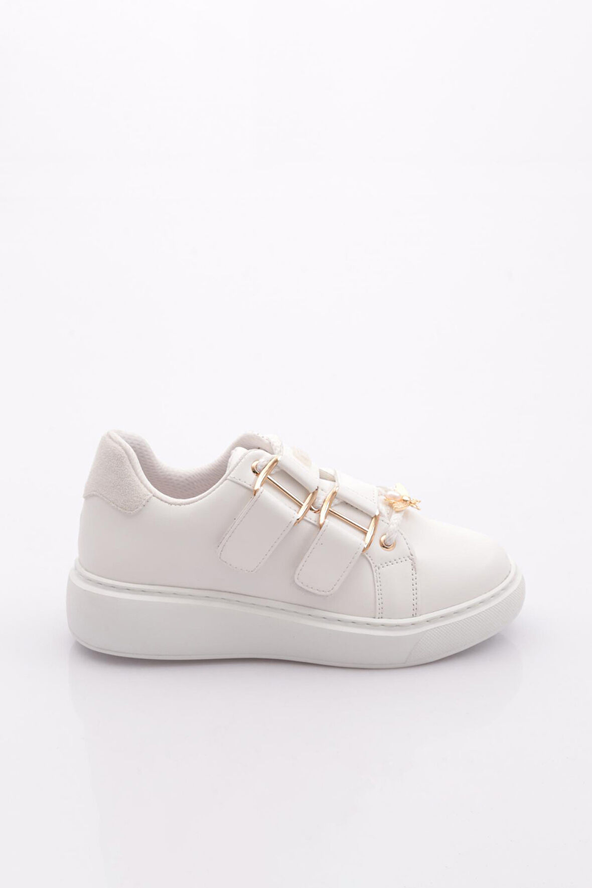 Dgn B1005 Kadin Aksesuarli Kemer Detayli Sneakers Ayakkabi