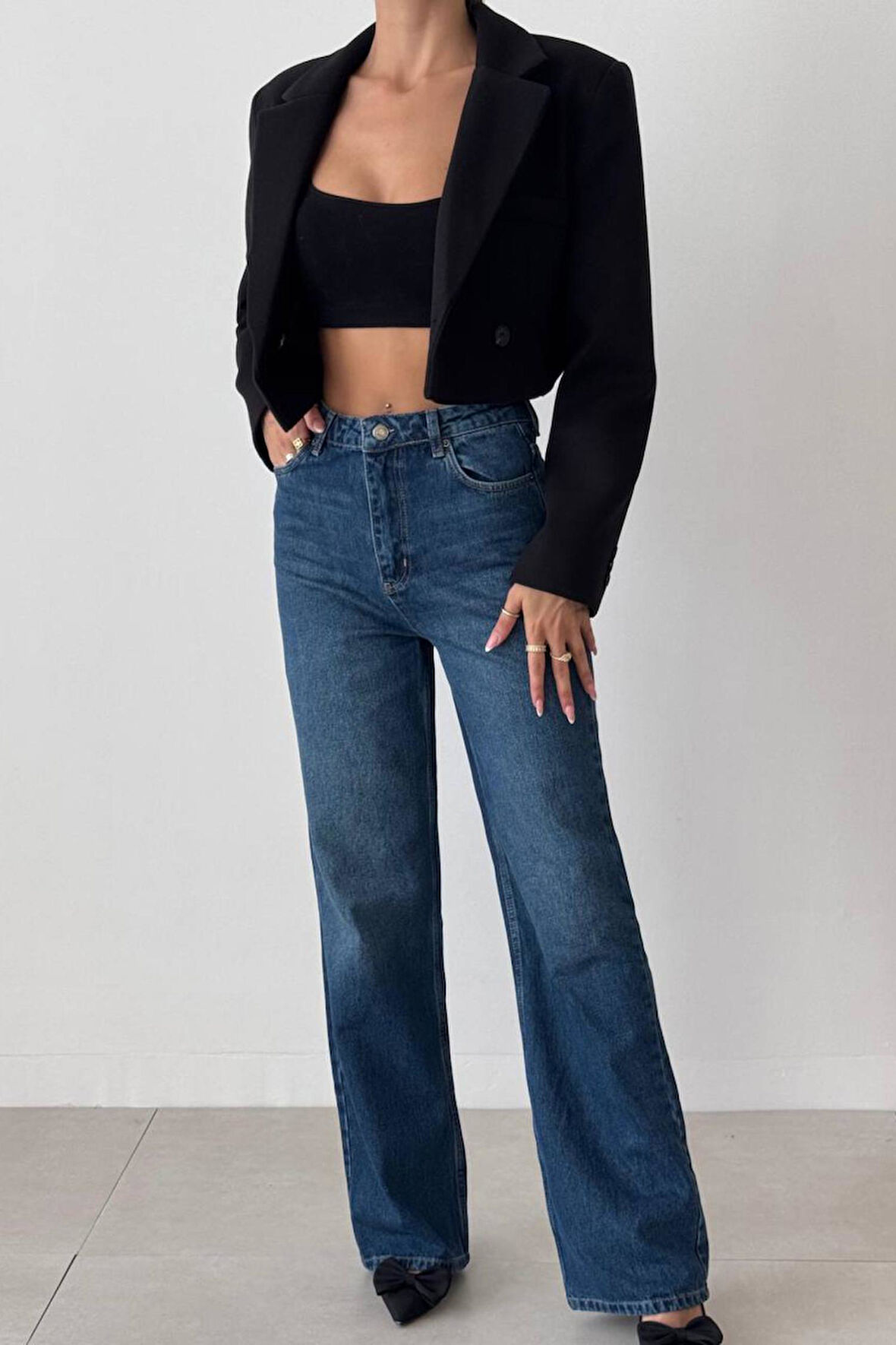 Lacarino 7714 W.Leg Kadın Jean Pantolon