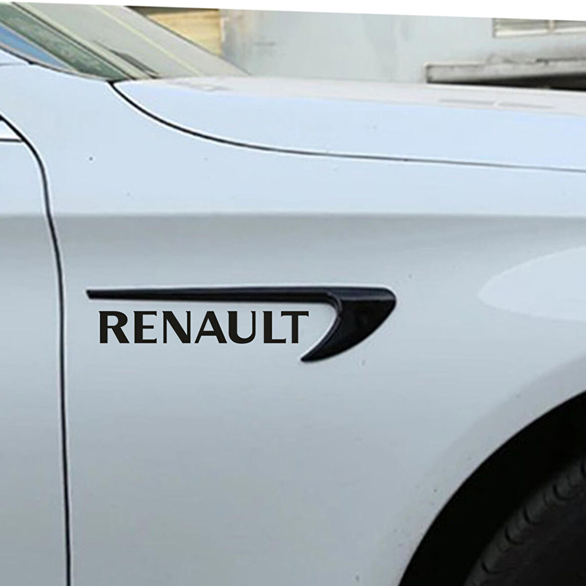 Renault 19 için Yan kapı ve Çamurluk uyumlu havalandırma görünümlü marka yazılı aksesuar set