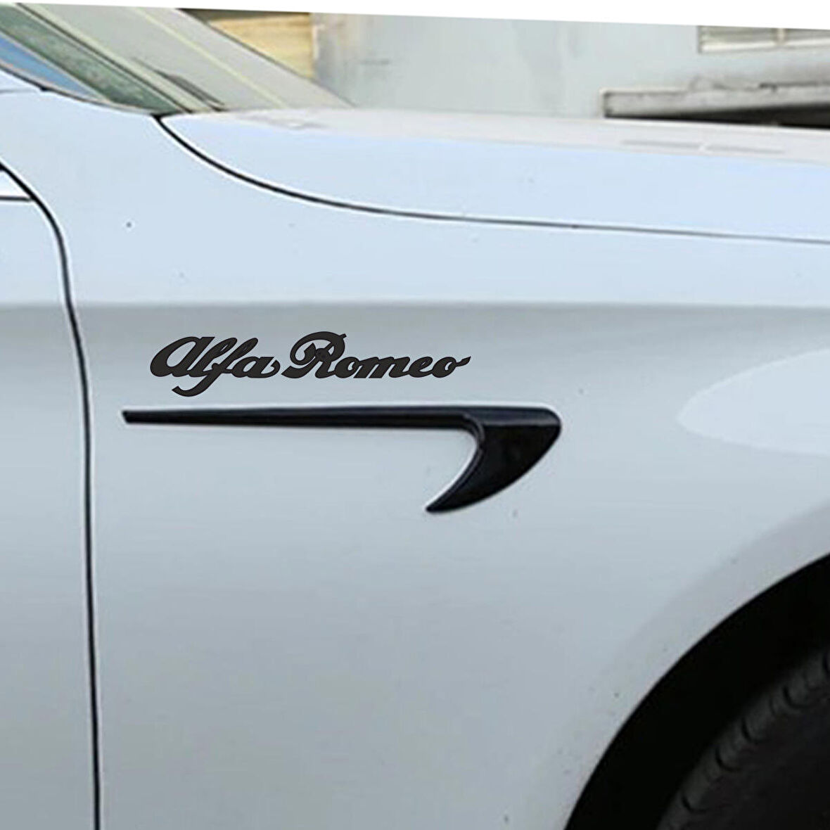 Alfa Romeo 33 için Yan kapı ve Çamurluk uyumlu havalandırma görünümlü marka yazılı aksesuar set