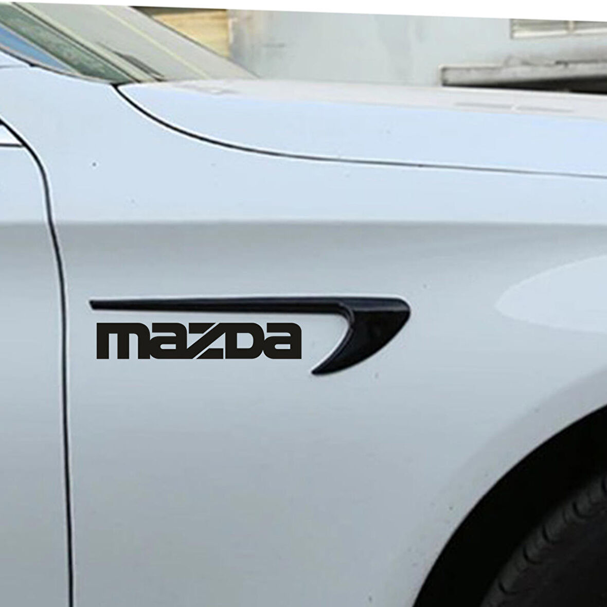 Mazda MX-3 için Yan kapı ve Çamurluk uyumlu havalandırma görünümlü marka yazılı aksesuar set