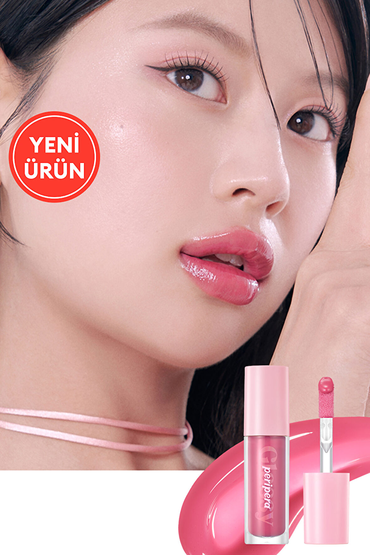 Dudaklara Dolgun ve Işıltılı Görünüm Sunan Gloss PERIPERA Ink Glasting Lip Gloss (13 Get Happy)