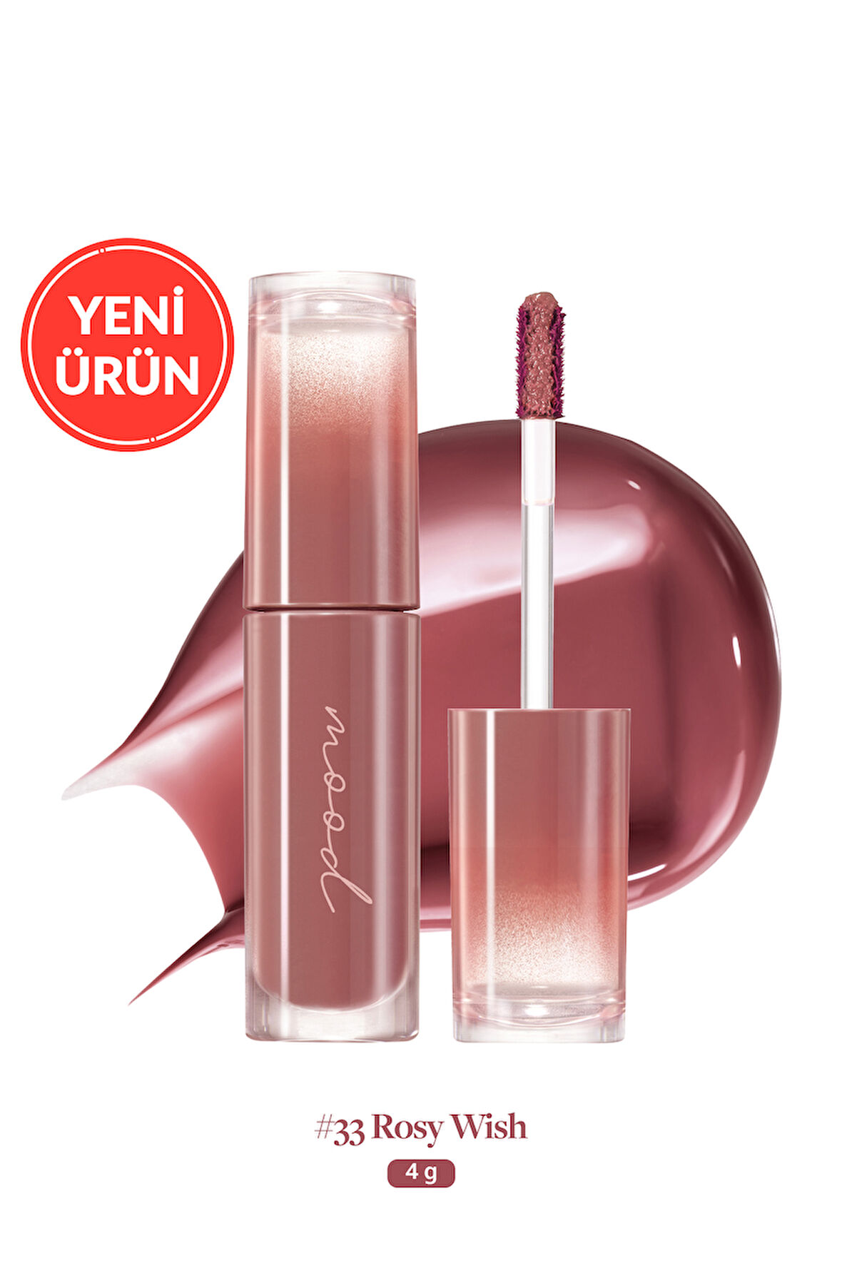Kalıcı, Pigmentli, Parlak Bitişli Tint PERIPERA Ink Mood Glowy Tint (33 Rosy Wish)