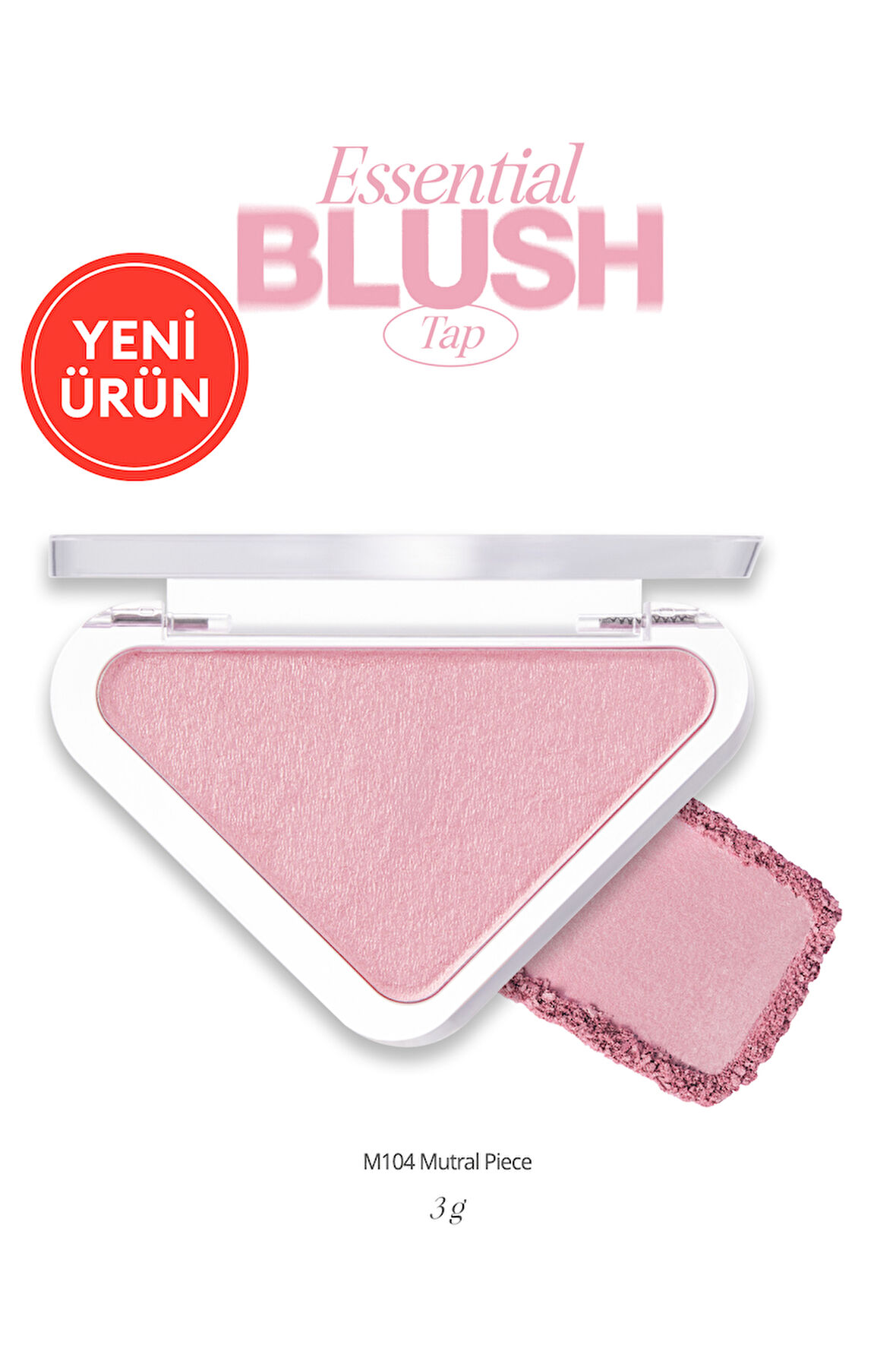 Katmanlanabilir Yumuşak Dokulu Yarı Mat Bitiş Sunan Allık CLIO Essential Blush Tap (M104 Mutral Piece)