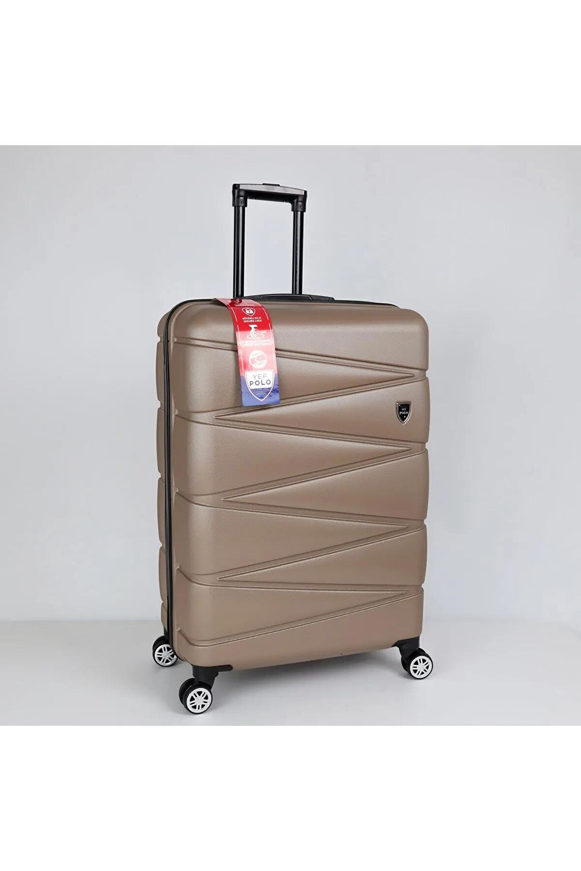 Yefa Dayanıklı Unisex 4 Tekerlekli Plastik Kabin Boy Valiz