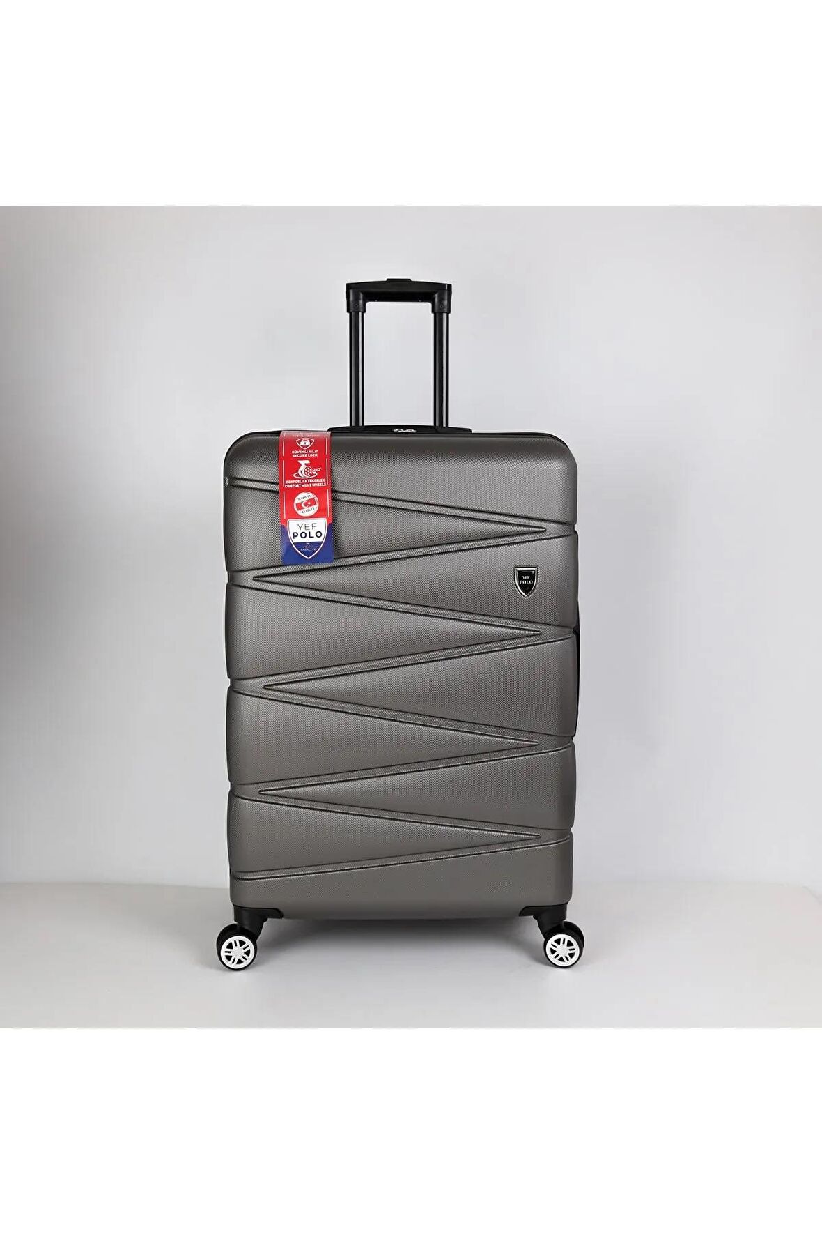 Yefa Dayanıklı Unisex 4 Tekerlekli Plastik Kabin Boy Valiz