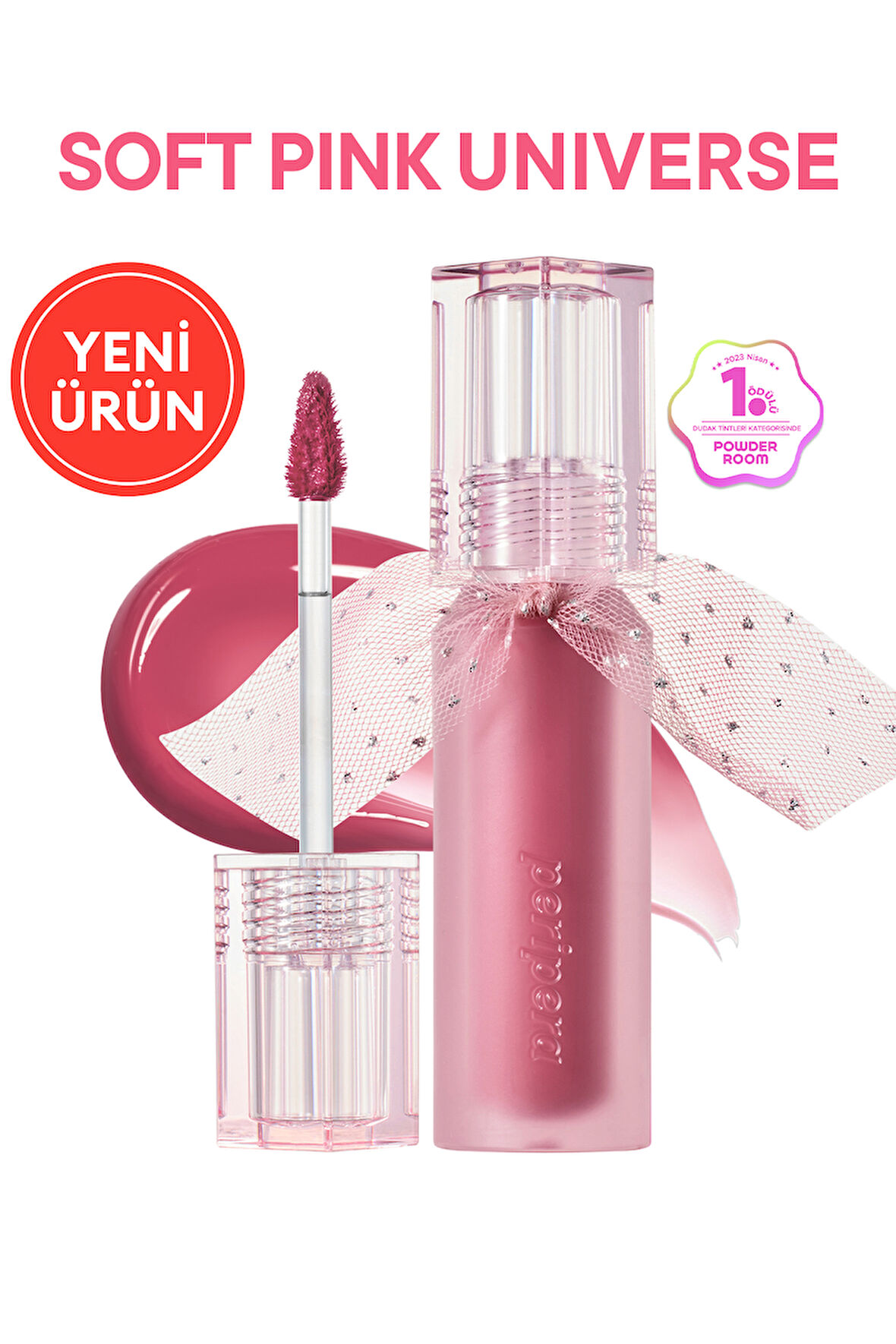 Doğal Tonlarda, Uzun Süre Kalıcı, Işıltılı Tint PERIPERA Water Bare Tint (#15 Buying Pink)