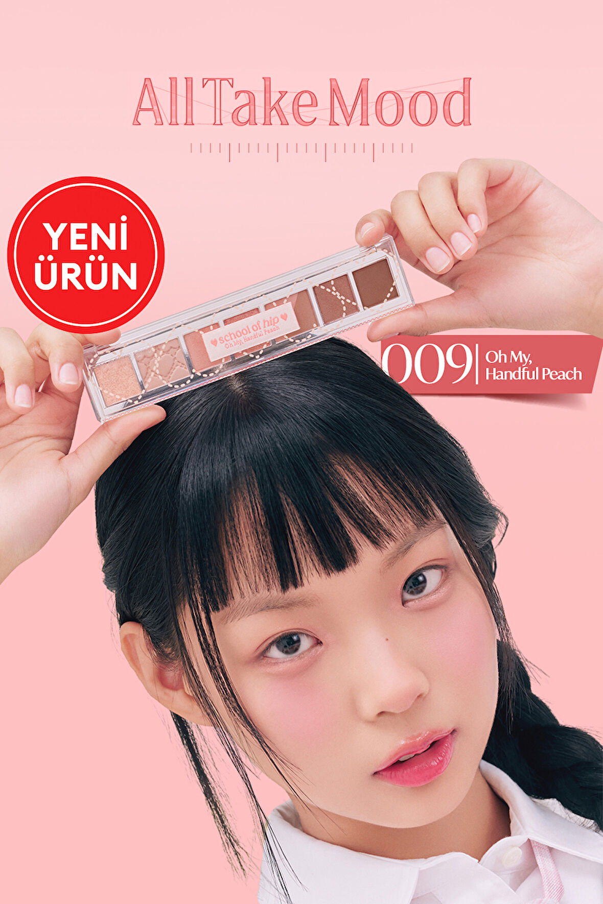Mat, Işıltılı, Simli Yoğun Pigmentli Far Paleti PERIPERA All Take Mood Palette 009 OhMyHandful Peach