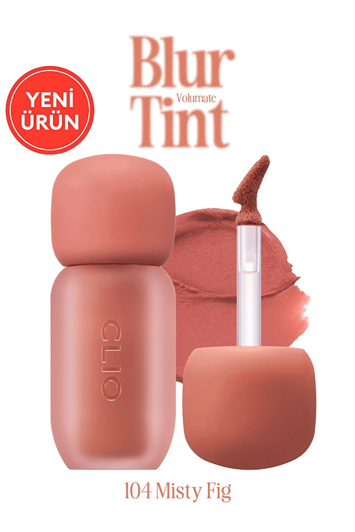 Blur Efekti Veren, Kadife Bitişli, Dolgunlaştırıcı Tint CLIO Volumate Blur Tint 104 Misty Fig