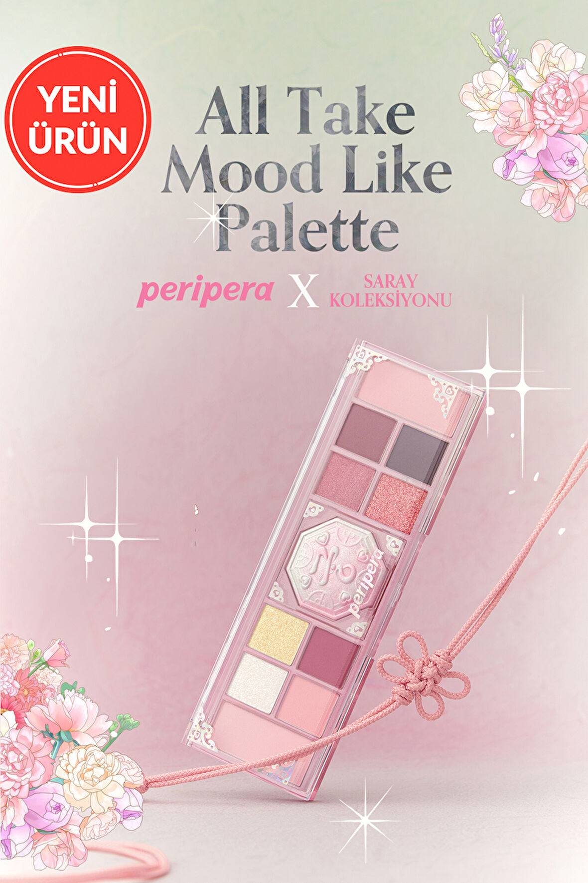 Çok Fonksiyonlu Makyaj Paleti PERIPERA All Take Mood Like Palette(#06 imperial Pink)(Palace Ver)