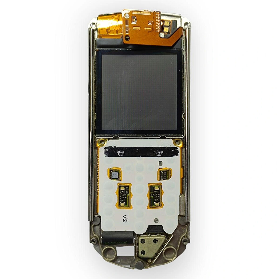 Nokia 8800 Sirocco Ekran Orta Kızaklı Kasa Kamera Nokia 8800 Sirocco Uyumlu Kızaklı Tuşbortlu Ekran