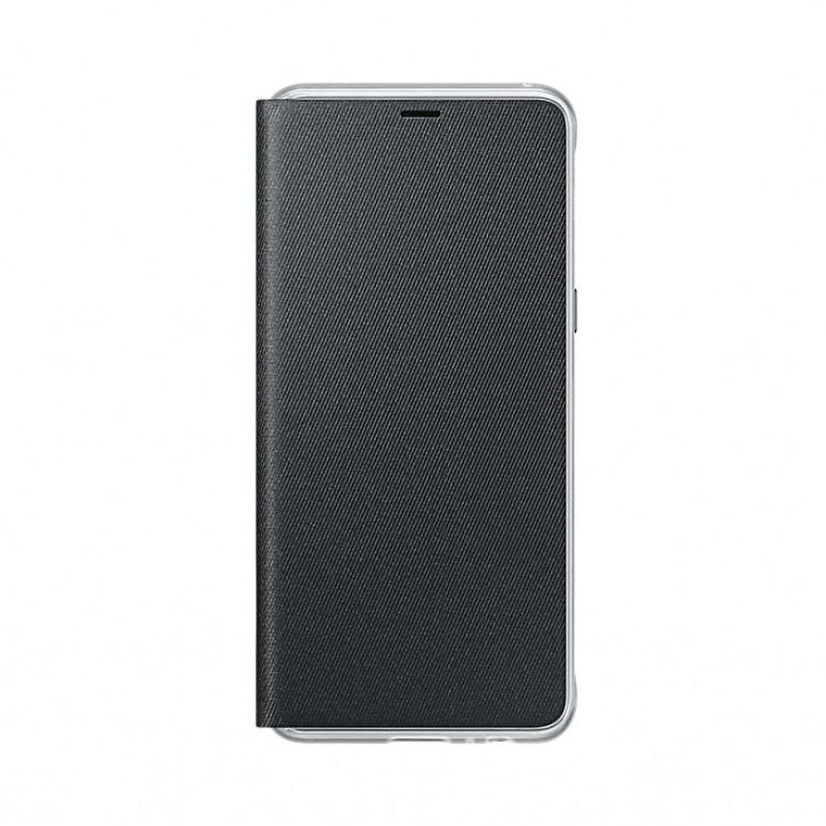 Galaxy A8 Plus (2018) ile Uyumlu Neon Flip Koruyucu Kılıf Siyah EF-FA730PBEGWW