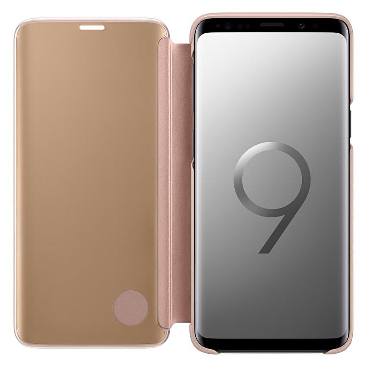 Galaxy S9 ile Uyumlu Clear View Kılıf Altın EF-ZG960CFEGWW