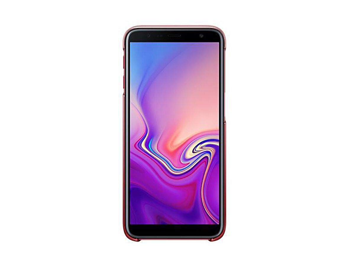 Galaxy J6 Plus ile Uyumlu Gradation Kılıf Kırmızı EF-AJ610CREGWW