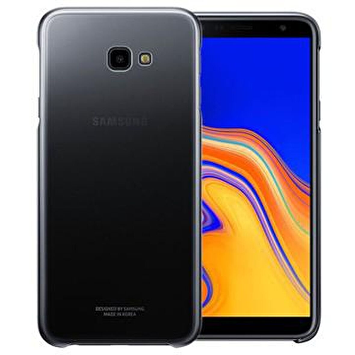 Galaxy J4 Plus ile Uyumlu Gradation Kılıf Siyah EF-AJ415CBEGWW