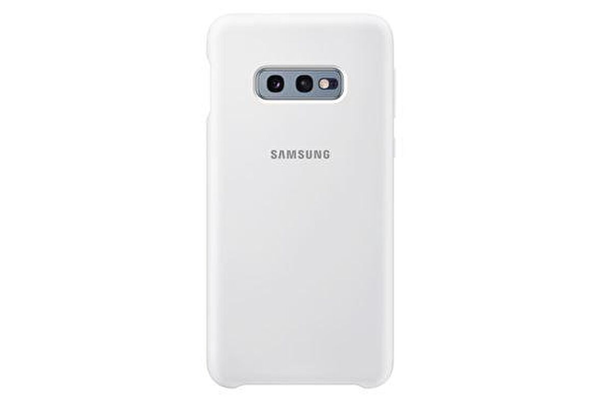 Galaxy S10e ile Uyumlu Kılıf Silicone Cover Beyaz EF-PG970