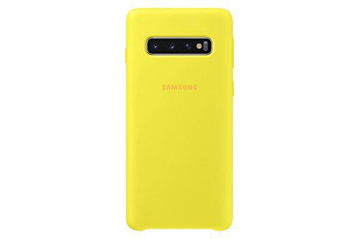 Galaxy S10 ile Uyumlu Kılıf Silicone Cover Sarı EF-PG973TYEGWW