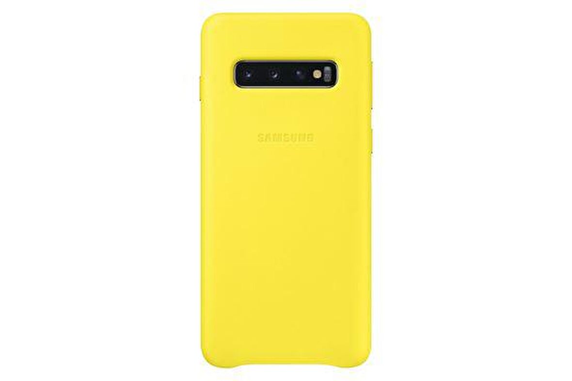Galaxy S10 ile Uyumlu Kılıf Leather Cover Sarı EF-VG973LYEGWW