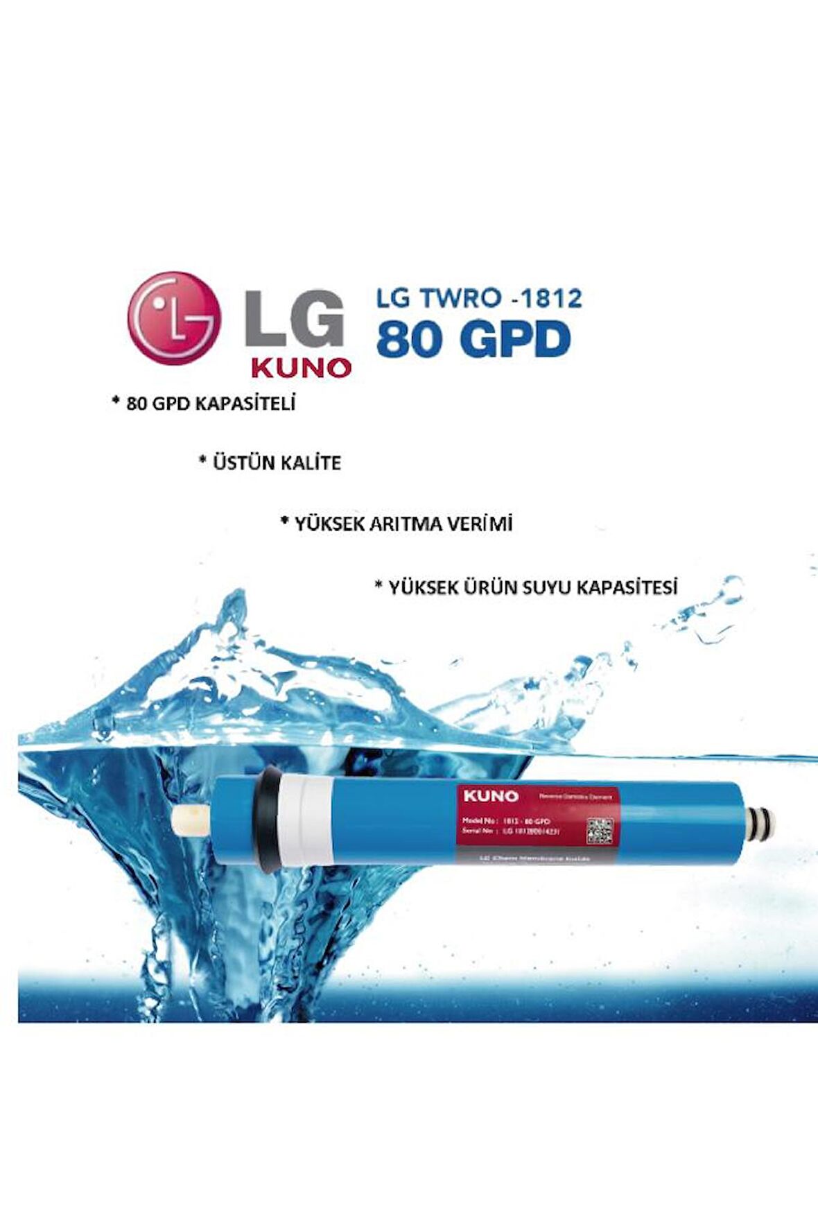 SULOOK SU ARITMA SİSTEMİ LG MEMBRAN 80 GPD  **