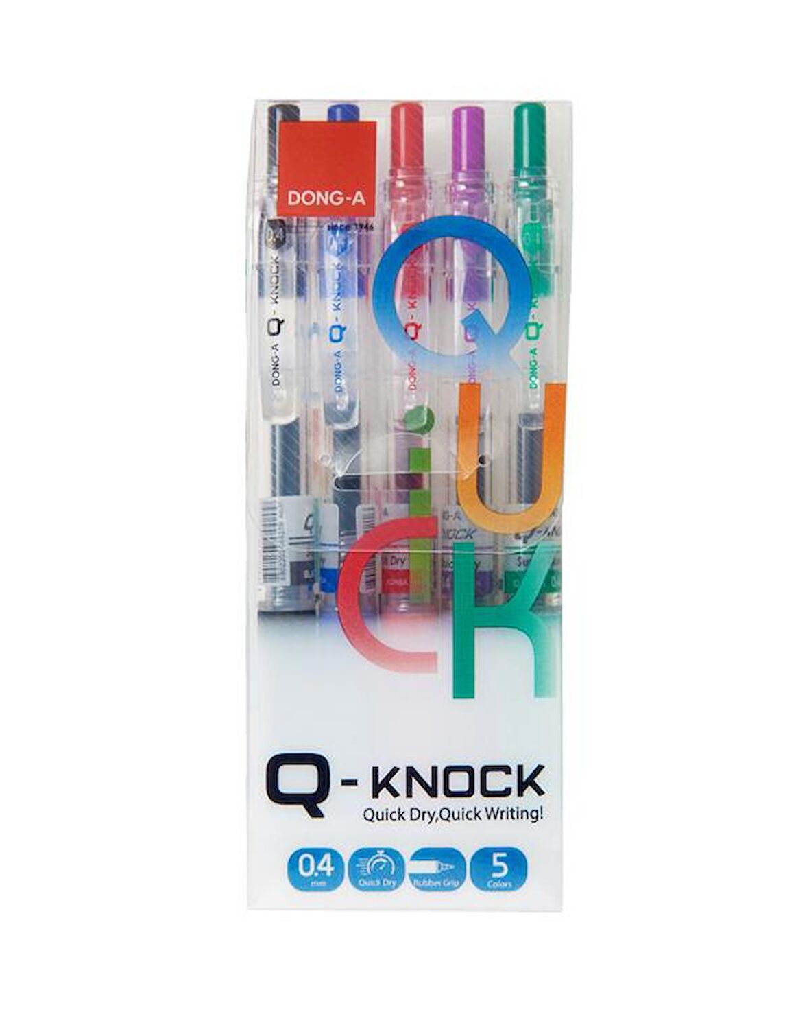 Dong-A Q-Knock 0.4 mm Jel Kalem 5 Renk