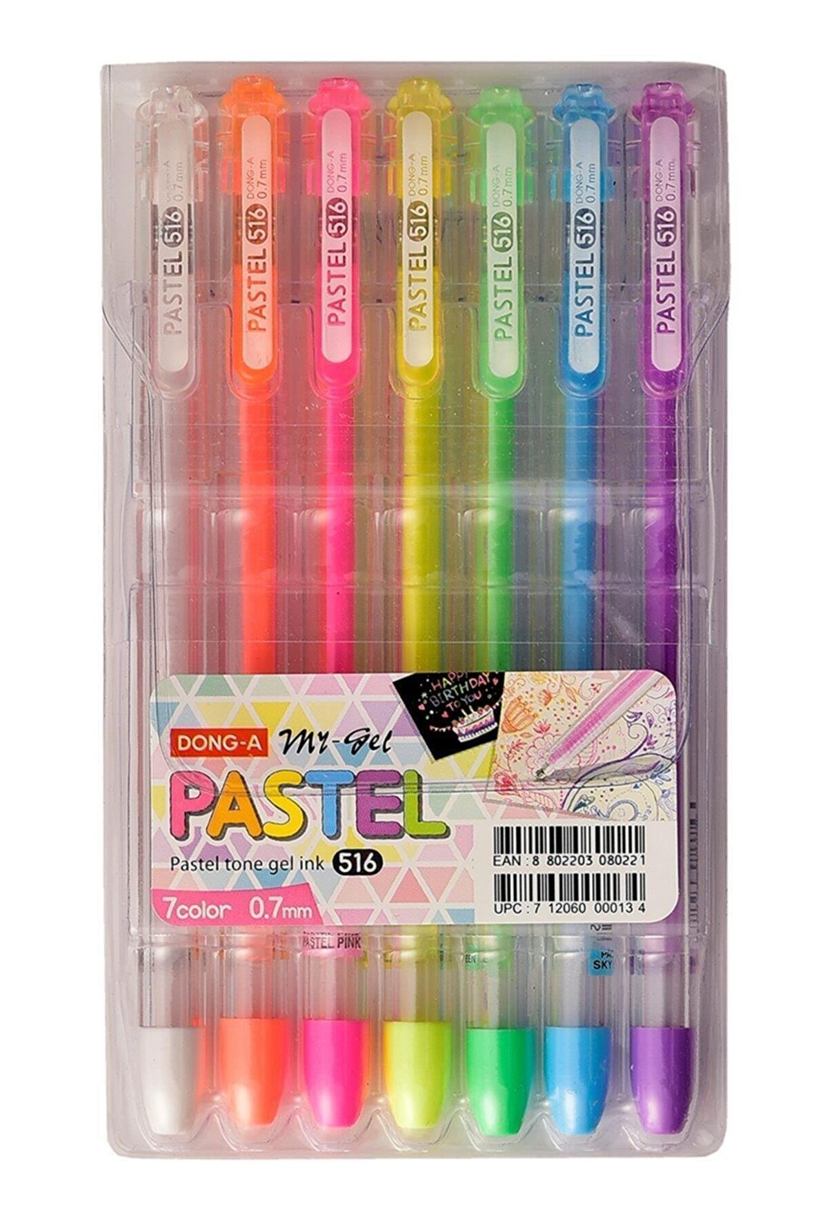 My-Gel 0.7 Mm Kalem Pastel Renkler 7’Li Set Jel Kalem