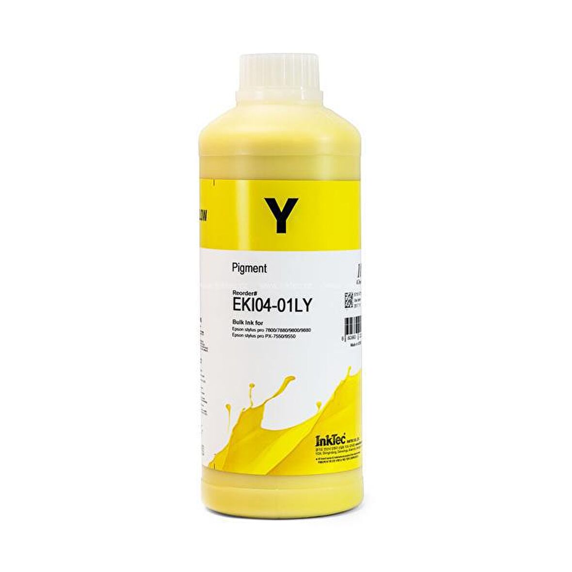 InkTec Epson Stylus Pro Muadil 1LT Yellow Pigment Mürekkep (EKI04-01LY) (PowerChrome K3)