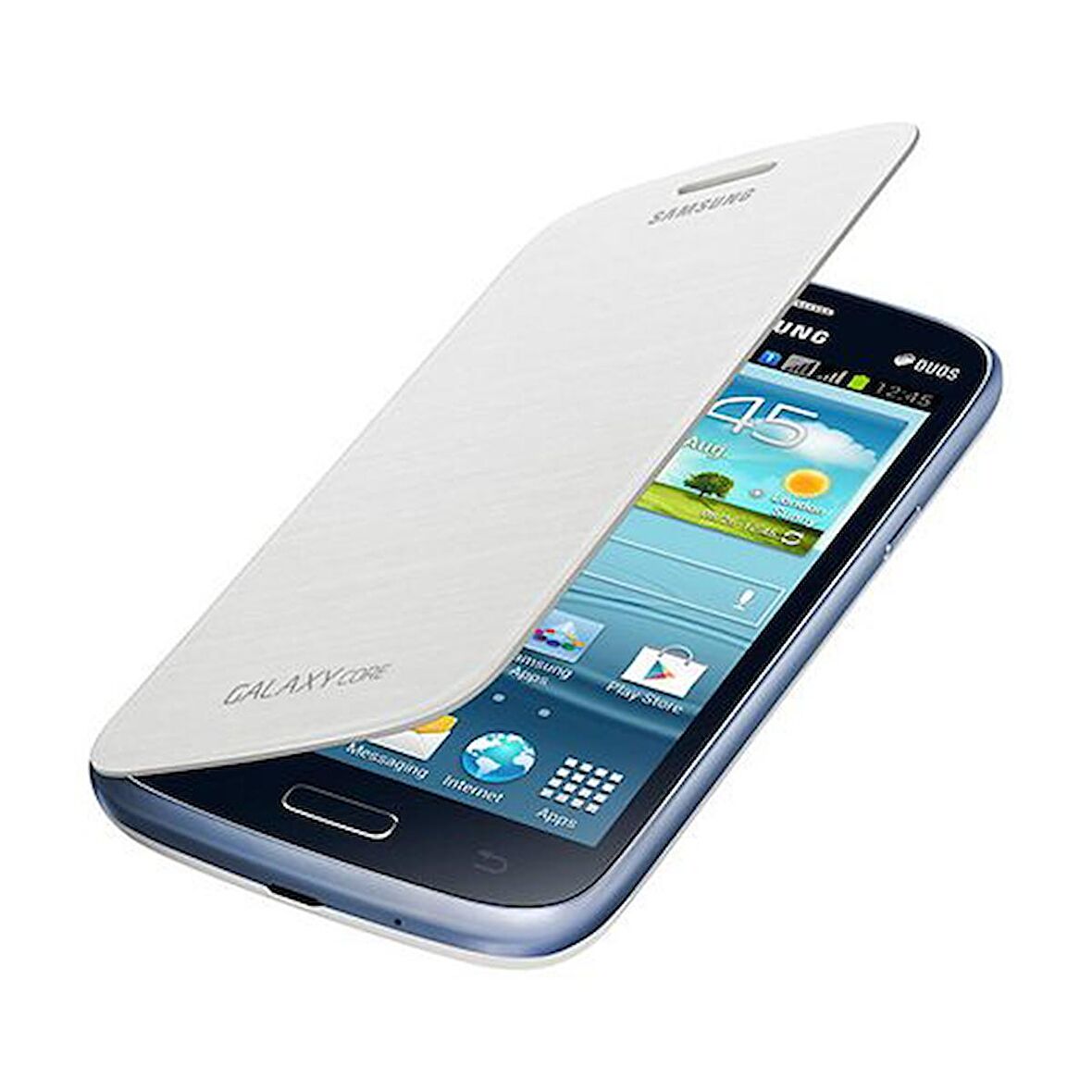 Galaxy Core Flip Cover Kılıf Beyaz EF-FI826BWEGWW