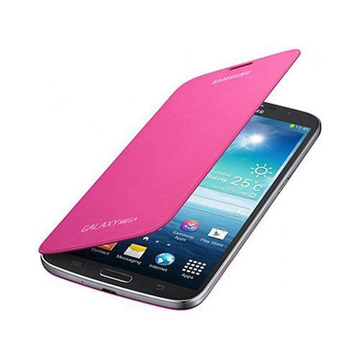 Galaxy Mega i9200 ile Uyumlu Flip Cover Kılıf Pembe EF-FI920BPEGWW (BU ÜRÜN OUTLETTİR)