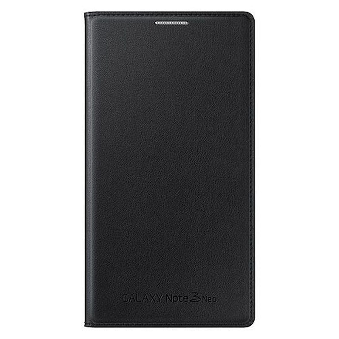 Galaxy Note 3 Neo ile Uyumlu Kılıf Flip Wallet Siyah EF-WN750B