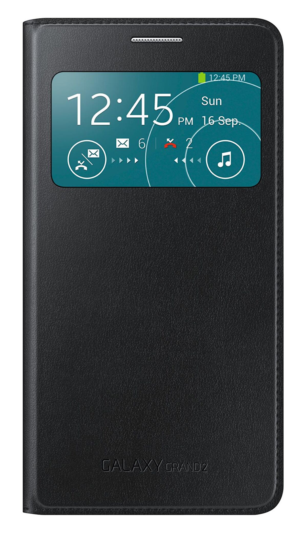Galaxy Grand 2 G7100 ile Uyumlu S View Cover Kılıf -K.Mavi EF-CG710BLEGWW